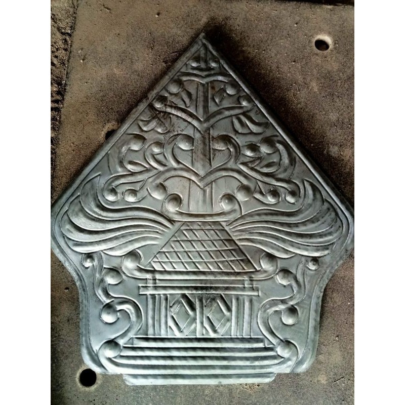 ornamen pagar besi wayang dua muka 40x45/hiasan pagar besi