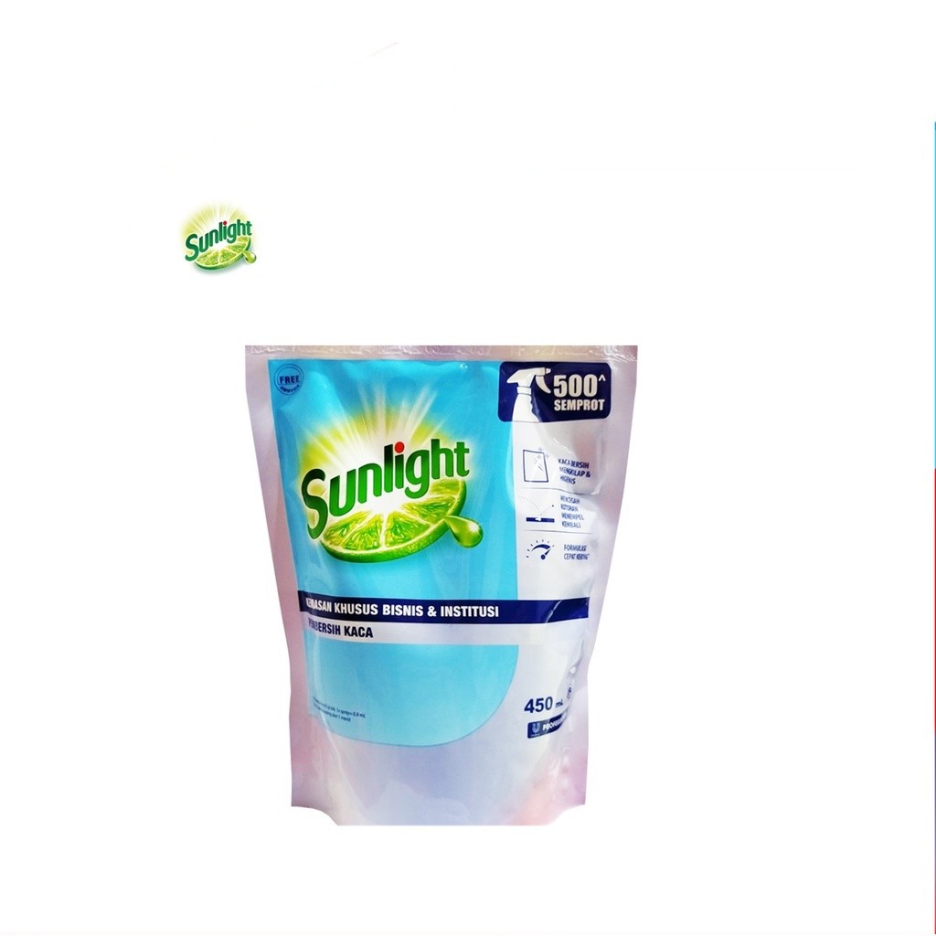 [UniGrosir] Sunlight Pembersih Kaca Glass Cleaner 450 ml