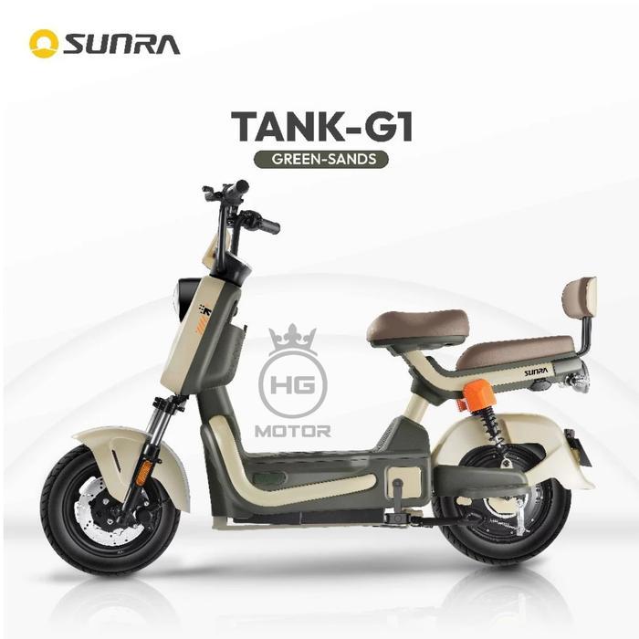 PROMO GASPOLL SEPEDA LISTRIK TANK G-1 500W SEPEDA LISTRIK (TANGGUH) - green sands