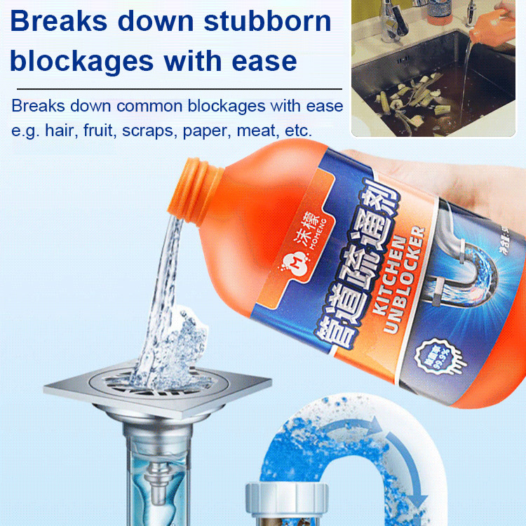 Foaming Lemon Drain Clog Remover Agent