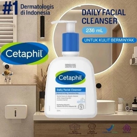 CETAPHIL DAILY FACIAL CLEANSER 236ML / PEMBERSIH WAJAH / SABUN / FACIAL WASH Face
