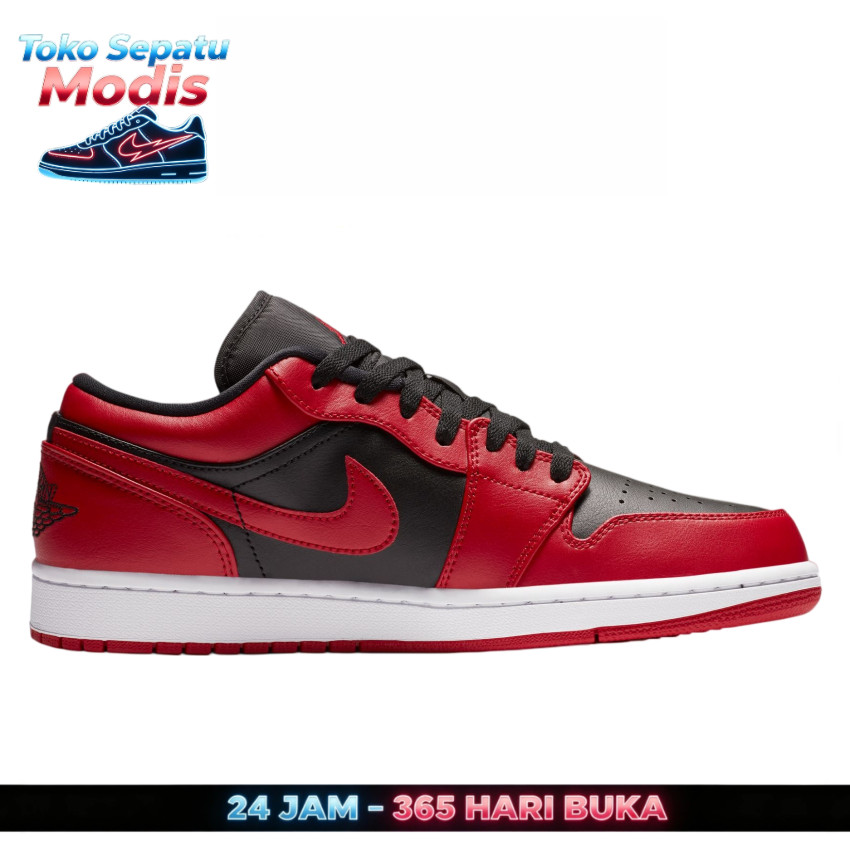 Nike Air Jordan 1 Low Reverse Bred Baru 100% Asli