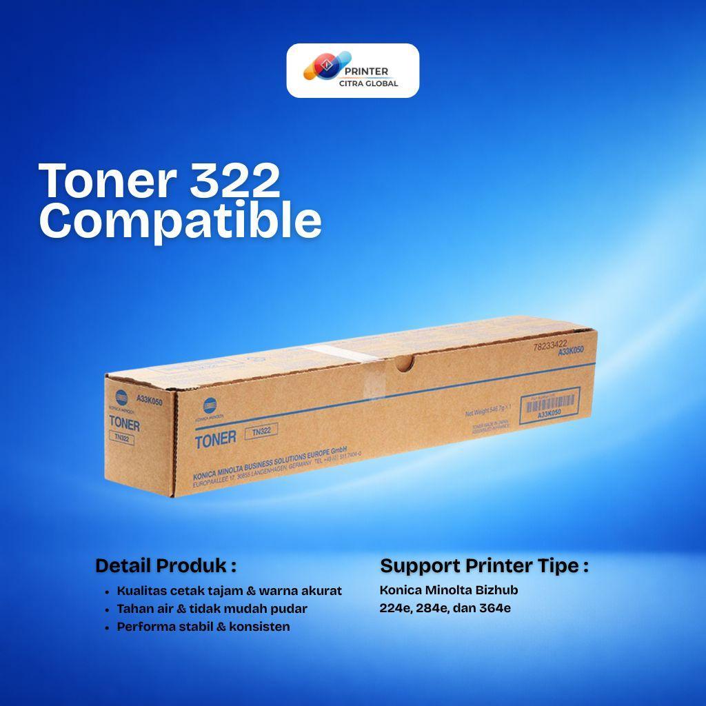 Toner TN322 Original Konica Minolta Bizhub 224e 284e 364e