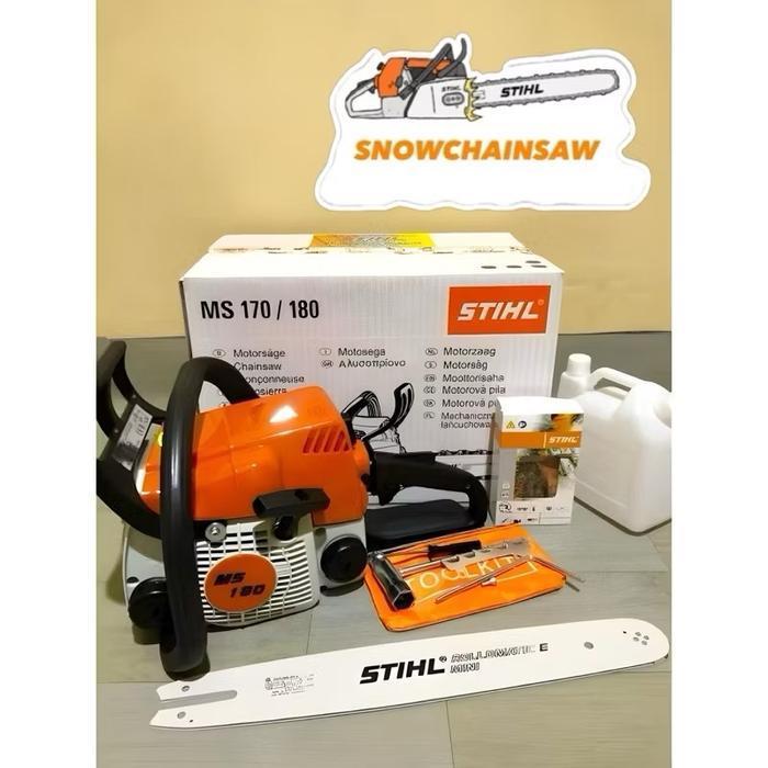 Mesin Gergaji Kayu 22 Inch Profesional Barang Asli PROMO CHAINSAW STIHL MS 170 / MS 180 16 INCH MESI