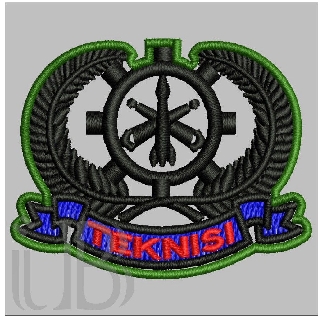 71 BREVET TEKNISI PDL TNI AD PERKERAS MIKA BORDIR EMBROIDERY RBC
