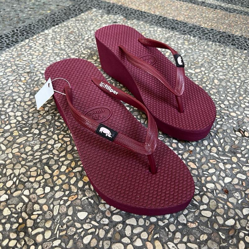 [COD] Sendal Jepit KARET HAK 5 cm WEDGES FIPPER Wanita Empuk Nyaman  Murah