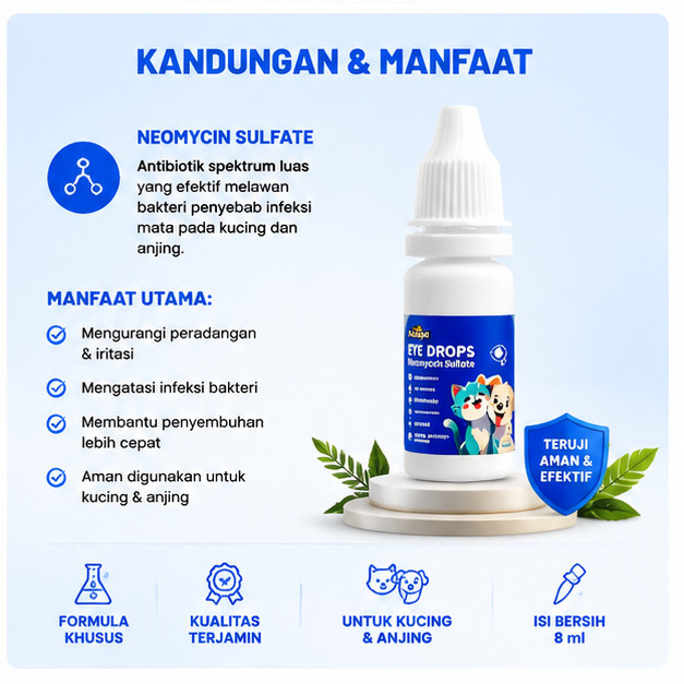 Aurpet Tetes Mata Hewan Obat Konjungtivitis Keratitis Atasi Mata Merah Gatal Bernanah Anjing Kucing