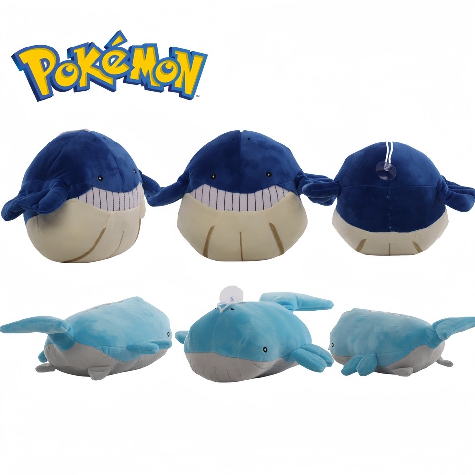 Pokemon Wailmer Plush Toy Wailord Stuffed Doll Kawaii Home Decor Anime Toys Hobbies Evolution Collec