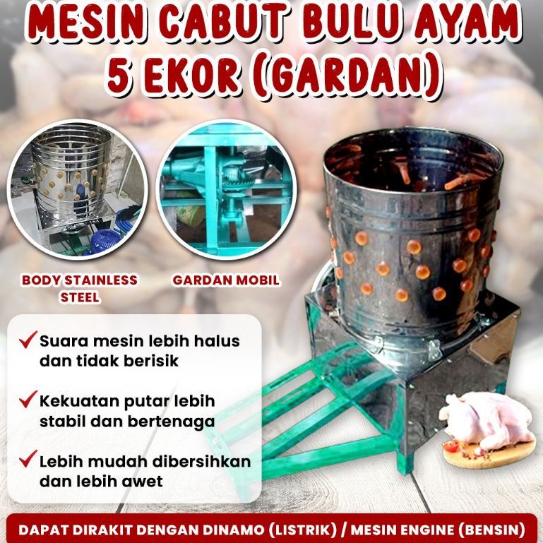 Mesin Cabut Bulu Ayam Stainless Steel Mesin Bubut Ayam Mesin Pencabut bulu ayam