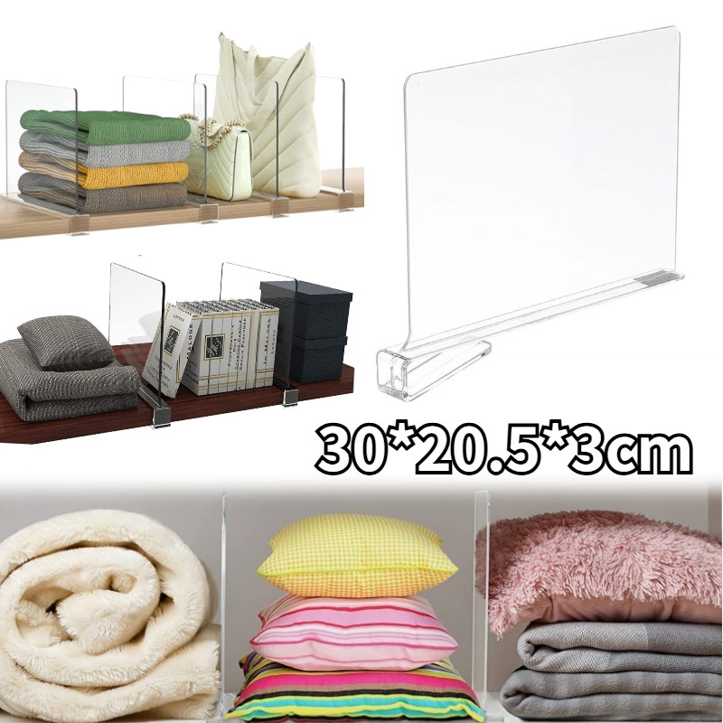 Lemari Pakaian Transparan Sekat Sekat Pembatas Rak Laci Lemari Akrilik Sekat Lemari Buku Akrilik Sek
