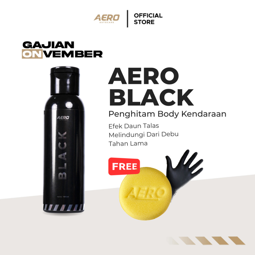 Aero Black Penghitam Body Motor / Mobil Permanen