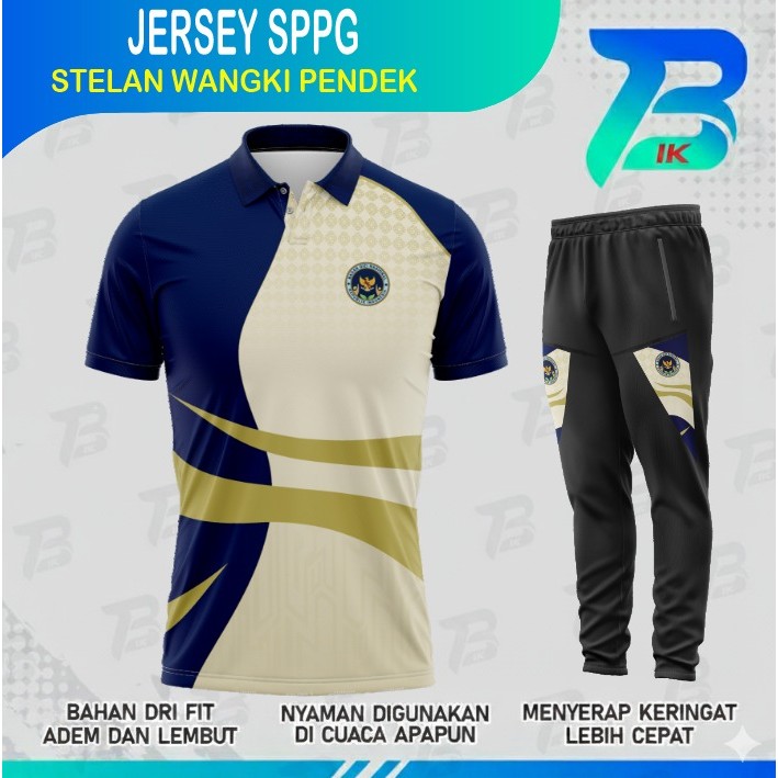 STELAN JERSEY WANGKI LENGAN PENDEK SPPG / KAOS KERAH SPPG LENGAN PENDEK /JERSEY SPPG FULLPRINTTING /