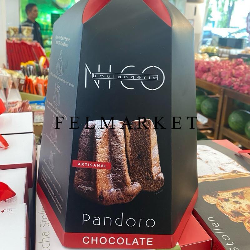 Nico Boulangerie Pandoro Chocolate / Cake Natal Rasa Cokelat / Kue Natal / 670 grm