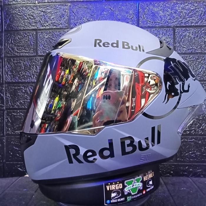 HELM KYT TT COURSE MATT GORILLA GREY REDBULL TERMURAH SNI DOT - M