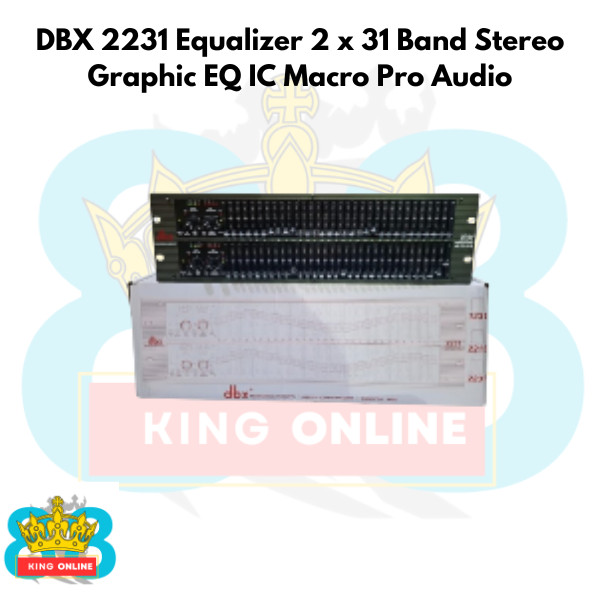 DBX 2231 Equalizer 2 x 31 Band Stereo Graphic EQ IC Macro Pro Audio