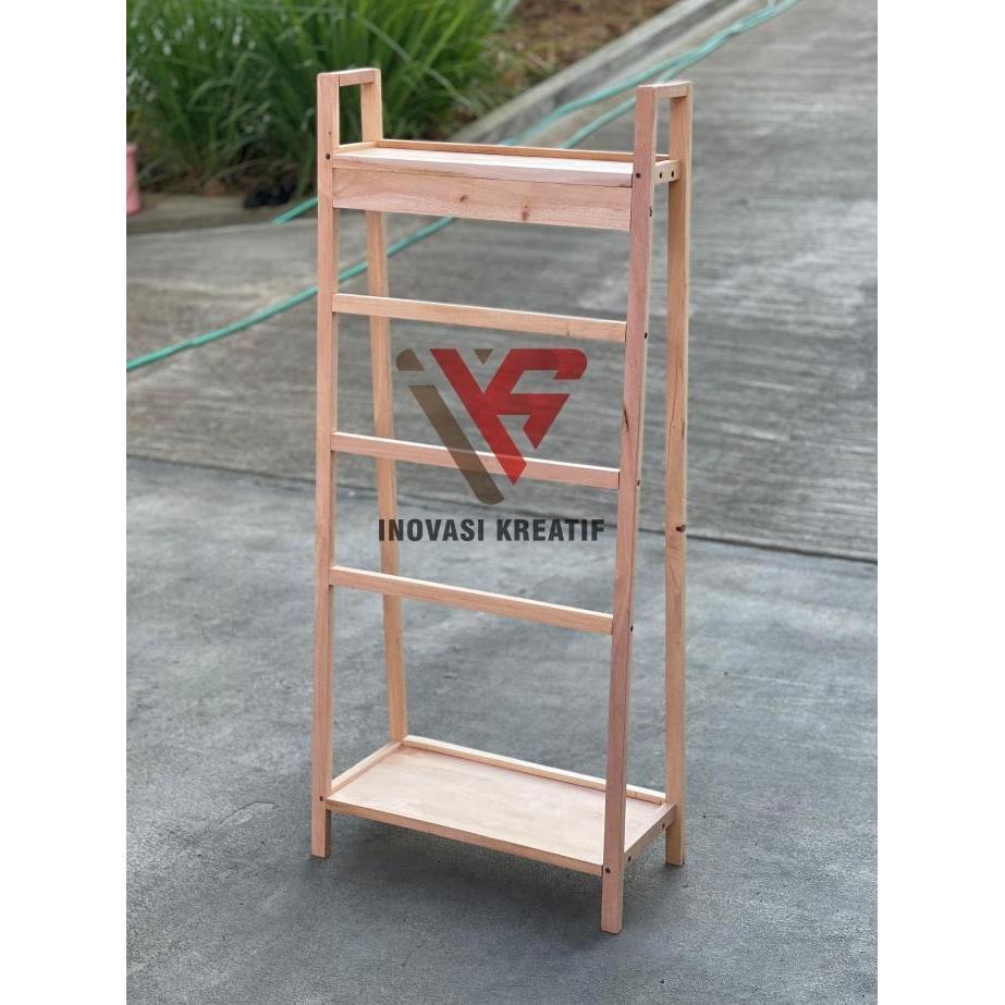 Rak Mukena Minimalis Tempat Mukena dan Sajadah Rak Peralatan Shalat - natural rak sejadah dan tempat