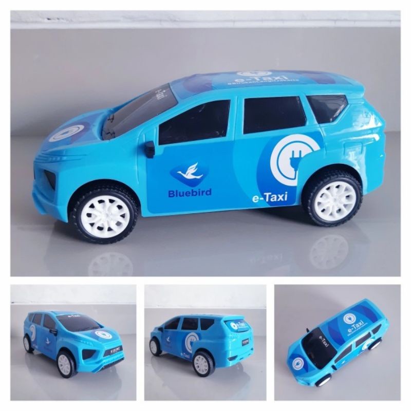 Project Bundo Mainan Mobil Taksi Blue Bird Tarik Edukatif - Miniatur Mobilan Taxi Online Anak Laki P