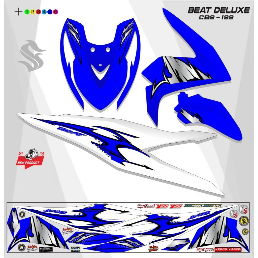 STICKER / STRIPING BEAT ISS DELUXE CBS VARIASI STRIPING BEAT