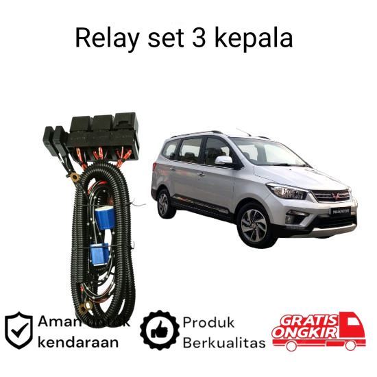 Relay Set Lampu Utama LED H4  Mobil Wuling Confero Koko
