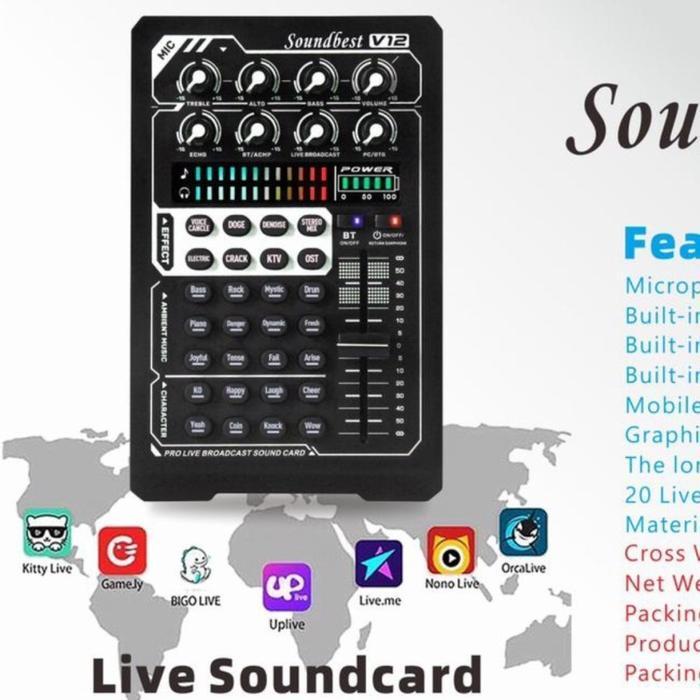 soundcard soundbest v12 live mixer streaming