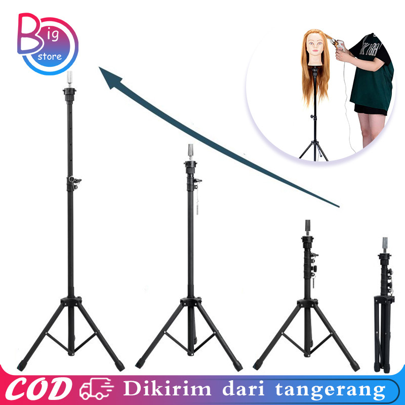 Tripod Manekin Rambut Kepala Holder Hair  Manekin Patung Rambut Sanggul Salon Manekin Stand