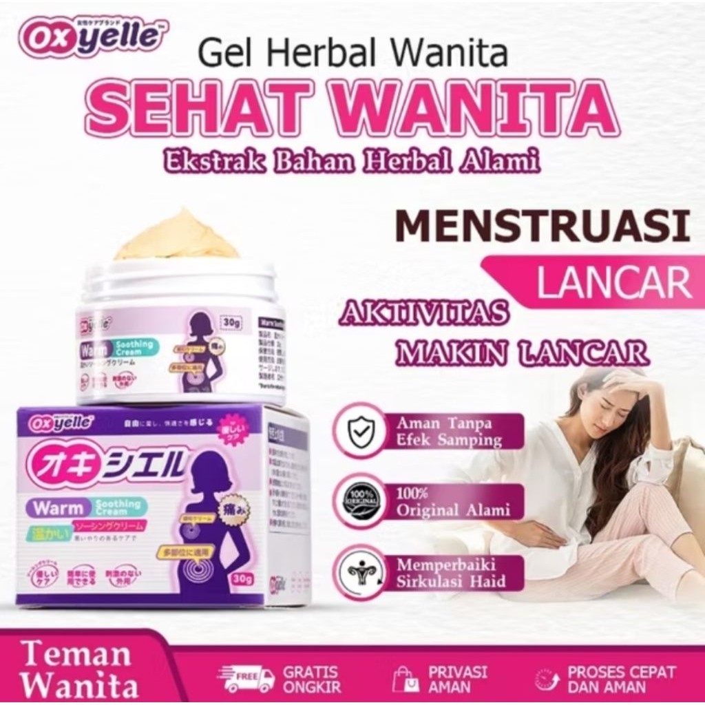 Oxyelle Gel Hangat Original Untuk Haid Herbal & Nyaman