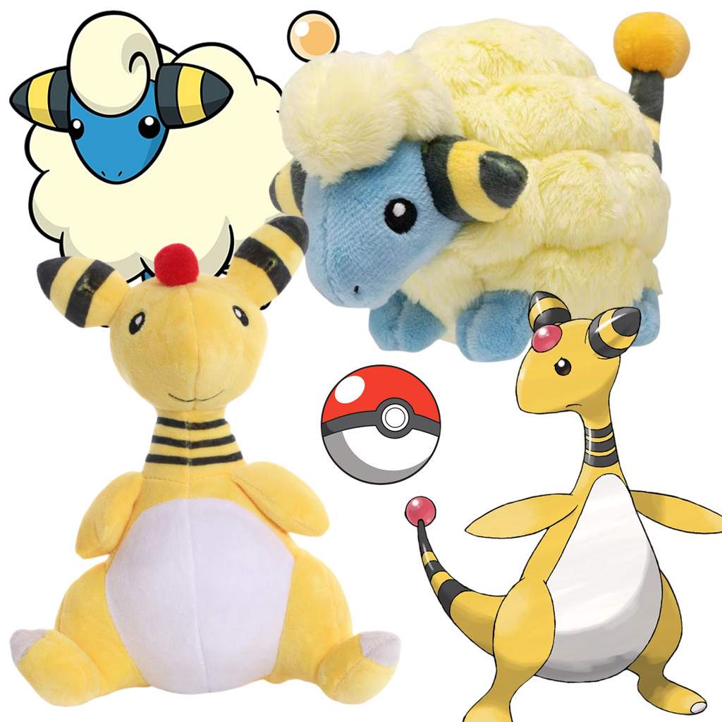Pokemon Pikachu Plush Mareep Flaaffy Doll Ampharos Gengar Mewtwo Toy Arceus Manaphy Butterfree Milot