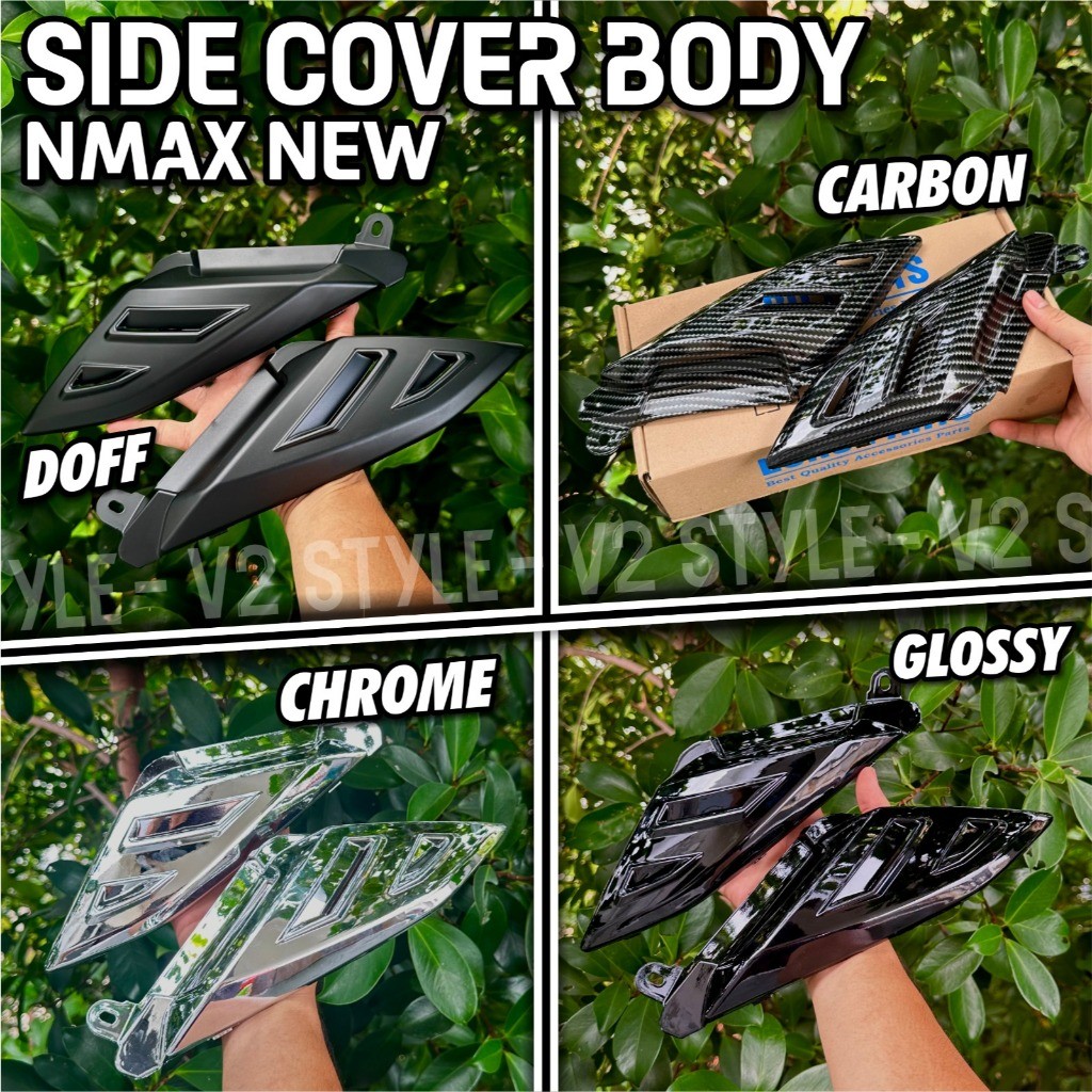 COVER BODY SAMPING NMAX NEW COVER PIJAKAN BODY NMAX NEW 2020 - 2024 ABS TEBAL KARBON CARBON TUTUP SI