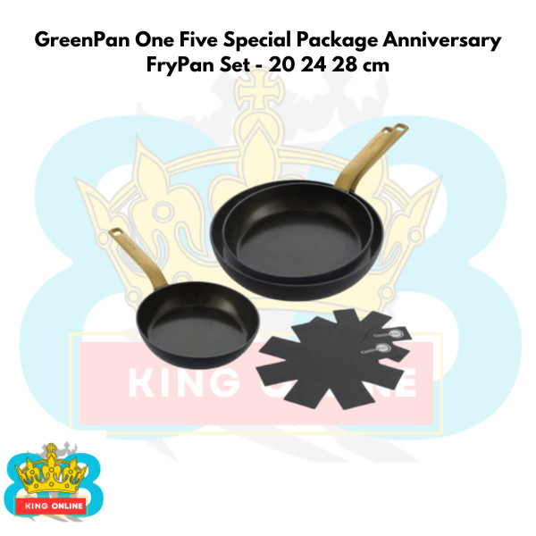 GreenPan One Five Special Package Anniversary FryPan Set - 20 24 28 cm