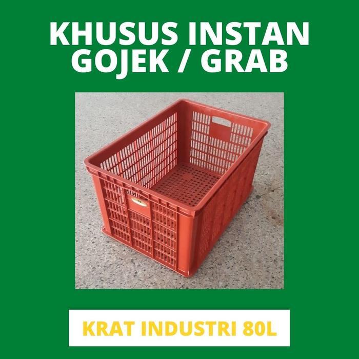 (GOJEK) KRAT INDUSTRI 80L / KERANJANG KRAT BUAH PLASTIK 80L MURAH