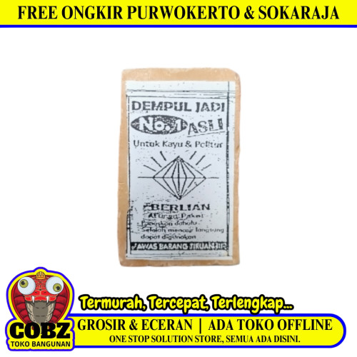 50 G / TM Dempul Bakar Tambal Lubang Plastik Kayu Besi Bungkus