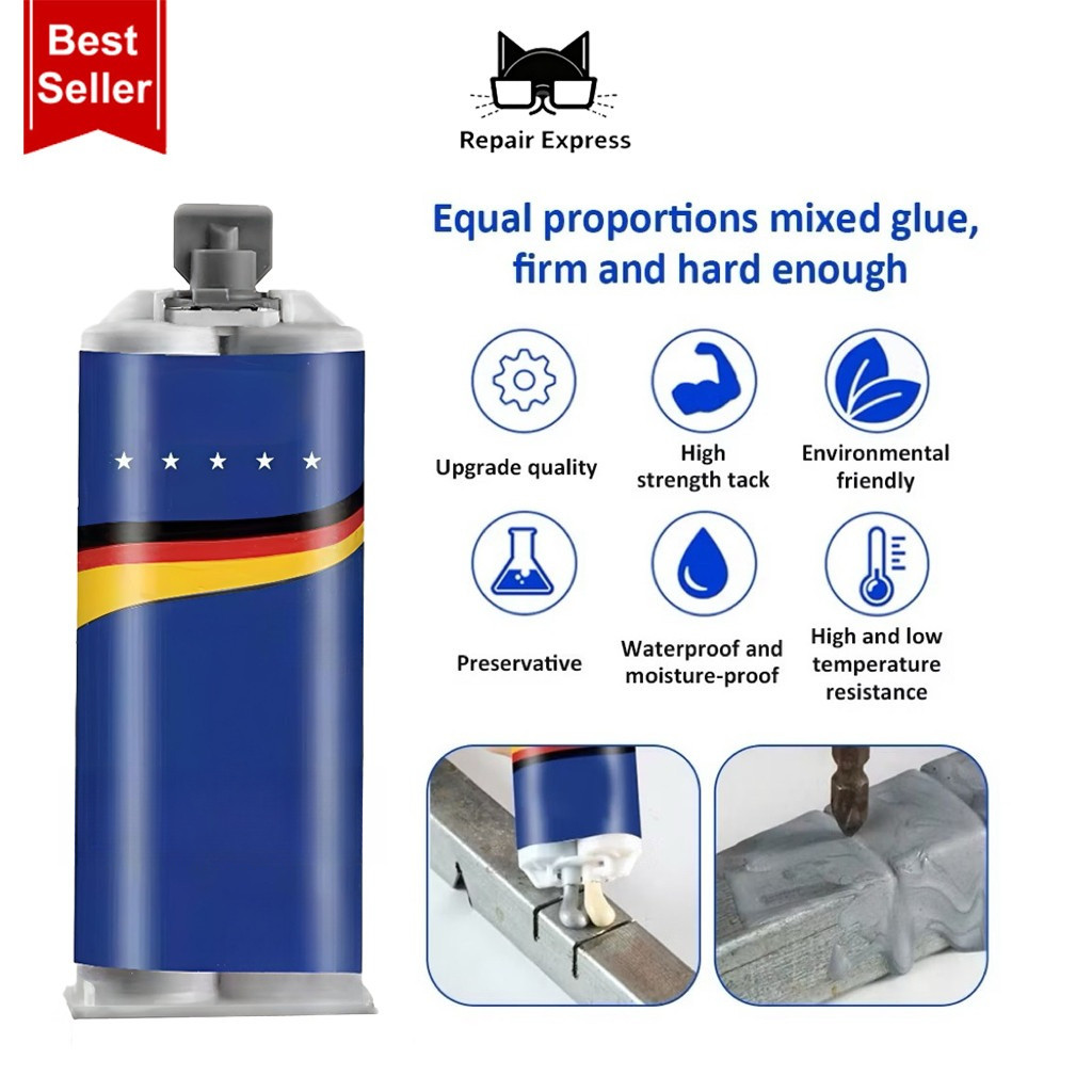 100G Lem Besi Super Kuat Tahan Panas Lem Ab Besi Super Kuat Untuk Reparasi Mobil Rumah Industrial