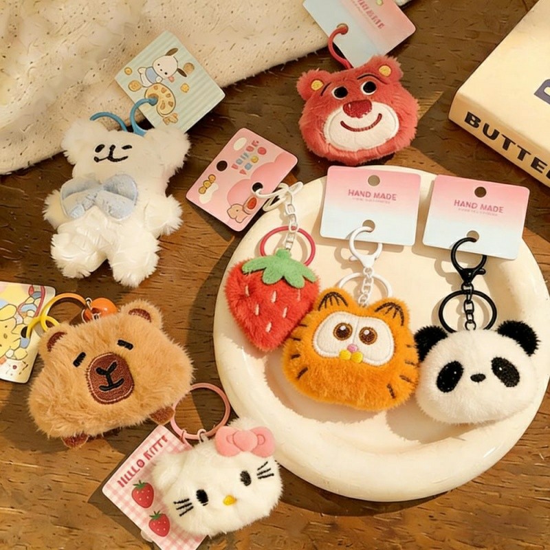 Gantungan Kunci Boneka Mainan - Boneka Bulu Lucu, Aksesoris Tas & Gantungan Kunci Imut