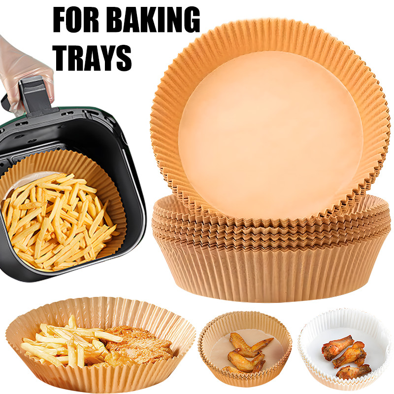 16cm 20cm Air Fryer Baking Pape Airfryer Papers Round Air Fryer Parment Paper AirFryer Oil-Proof spo