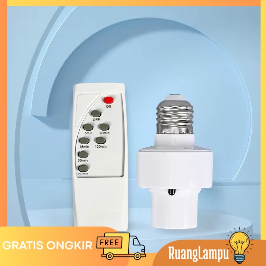 RuangLampu - Fitting Lampu Bohlam dengan Remot Kontrol 40W E26 E27