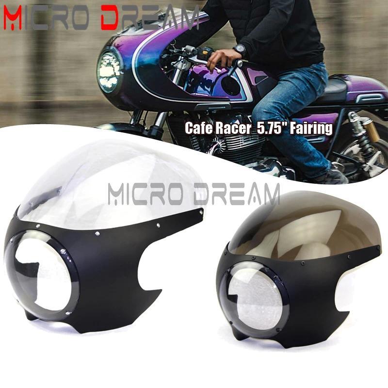 Cafe Racer Front Fairing 5 3/4" Headlight Fairing For Harley Sportster 883 1200 XL Dyna Custom Drag 