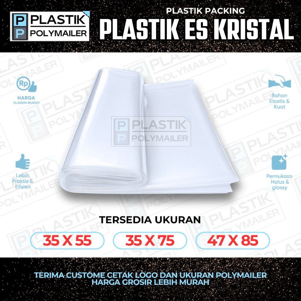 new Plastik Es Batu/ Plastik Es Kristal 1 Pack = 1 KG Bahan PE ORI / Kantong Plastik Es / Kantong Pl