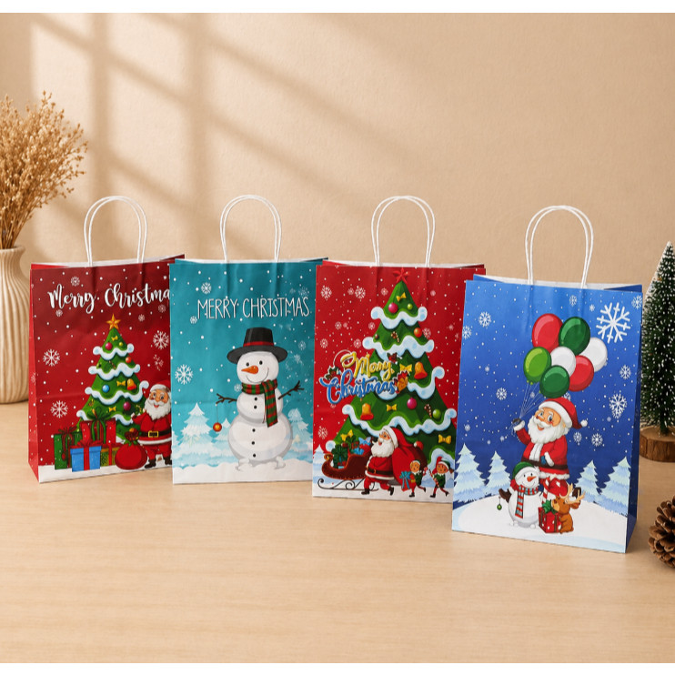 Paper Bag Merry Christmas Kertas Paper Bag Hampers Kado Large