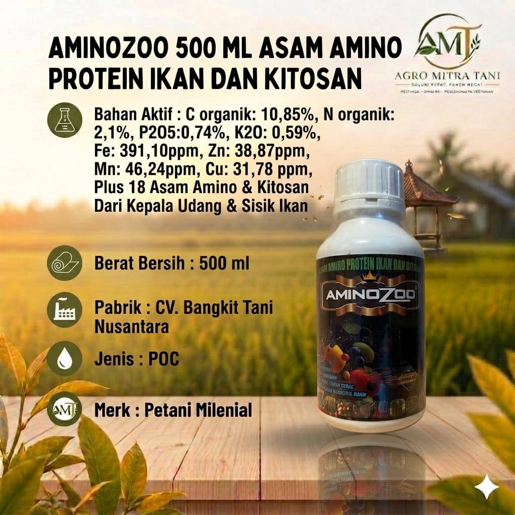 AMINOZOO 500 ML ASAM AMINO PROTEIN IKAN DAN KITOSAN