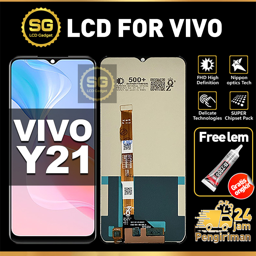 SG LCD VIVO Y21 Fullset HP Touchscreen VIVO Y21 Free Lem Glass Touch Screen Digitizer COD