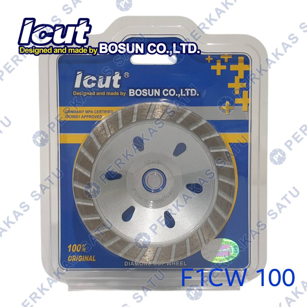 DIAMOND CUP WHEEL 4" F1CW ICUT BOSUN ASLI MATA GERINDA PERMUKAAN CAT