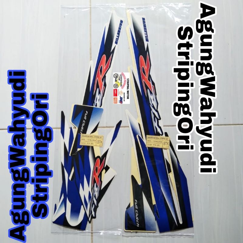 STIKER STRIPING LIS BODY MOTOR YAMAHA FIZ R MILLENIUM MILENIUM BIRU PUTIH FIZR F1ZR