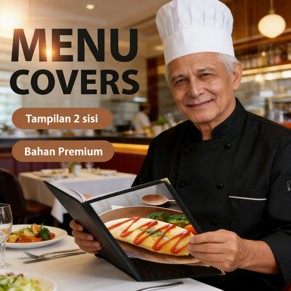 Sampul Buku Resto Menu Cover A4 kulit Menu a4 Cover Pelindung 4 halaman Buku Menu
