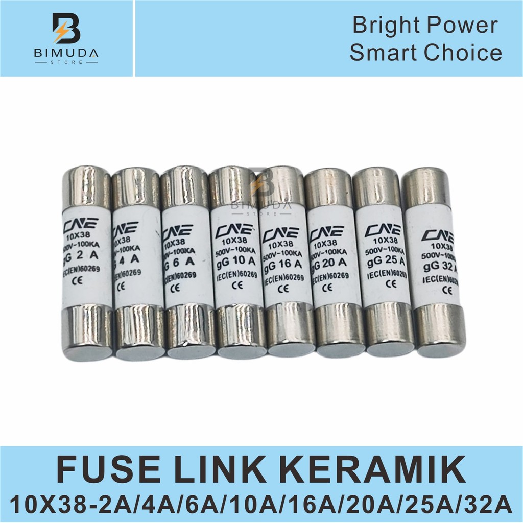 FUSE KERAMIK / FUSE LINK / FUSE SEKRING SILINDER 10x38