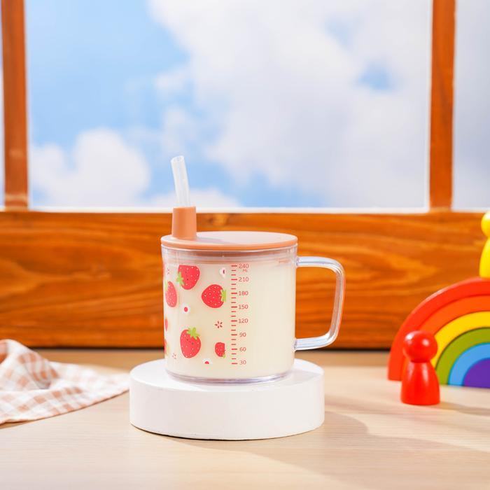 Little Dimple Multipurpose Milk Cup - Straw Cup - Training Cup - Gelas Minum Anak - Pink