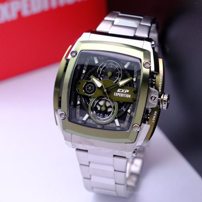 Jam Tangan Pria Expedition EXP3008 Original Garansi Resmi 1 Tahun Strap Rantai Stainless Steel quart