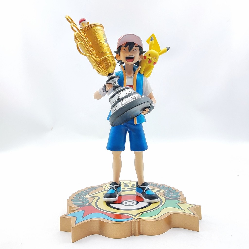 Pokémon Anime Pokémon National Contest Champion Cup Golden Cup Ash Pikachu Anime Figure Model Birthd