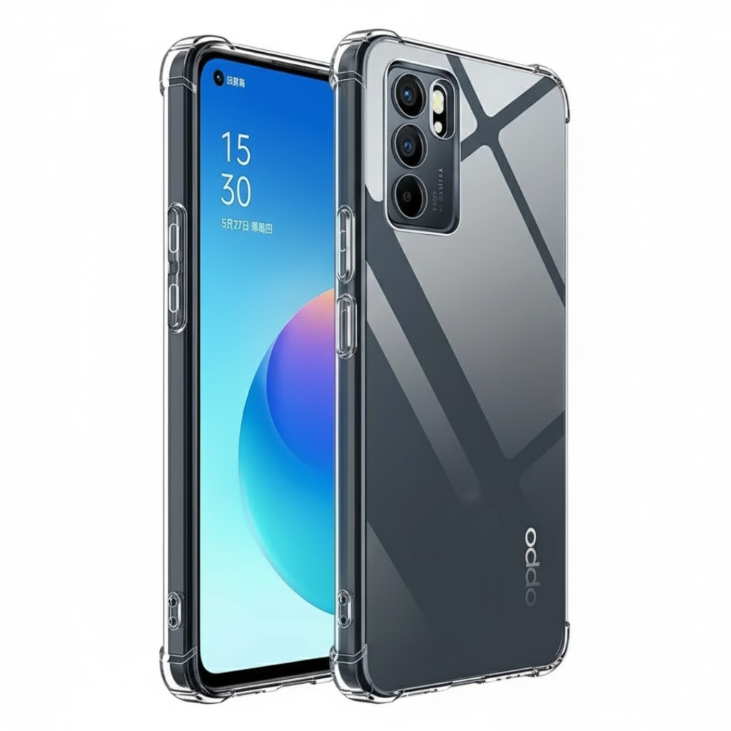 Soft Case Silikon Oppo Reno 6 4G, 6 5G Bening Transparant Airbag Anti Crack Tebal