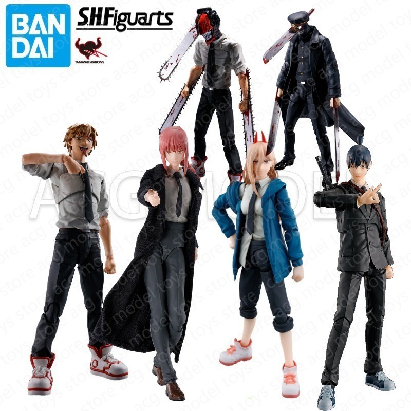 Bandai SHF Chainsaw Man Reze Denji Pochita Power Samurai Sword Makima Hayakawa Aki    Action Figure 