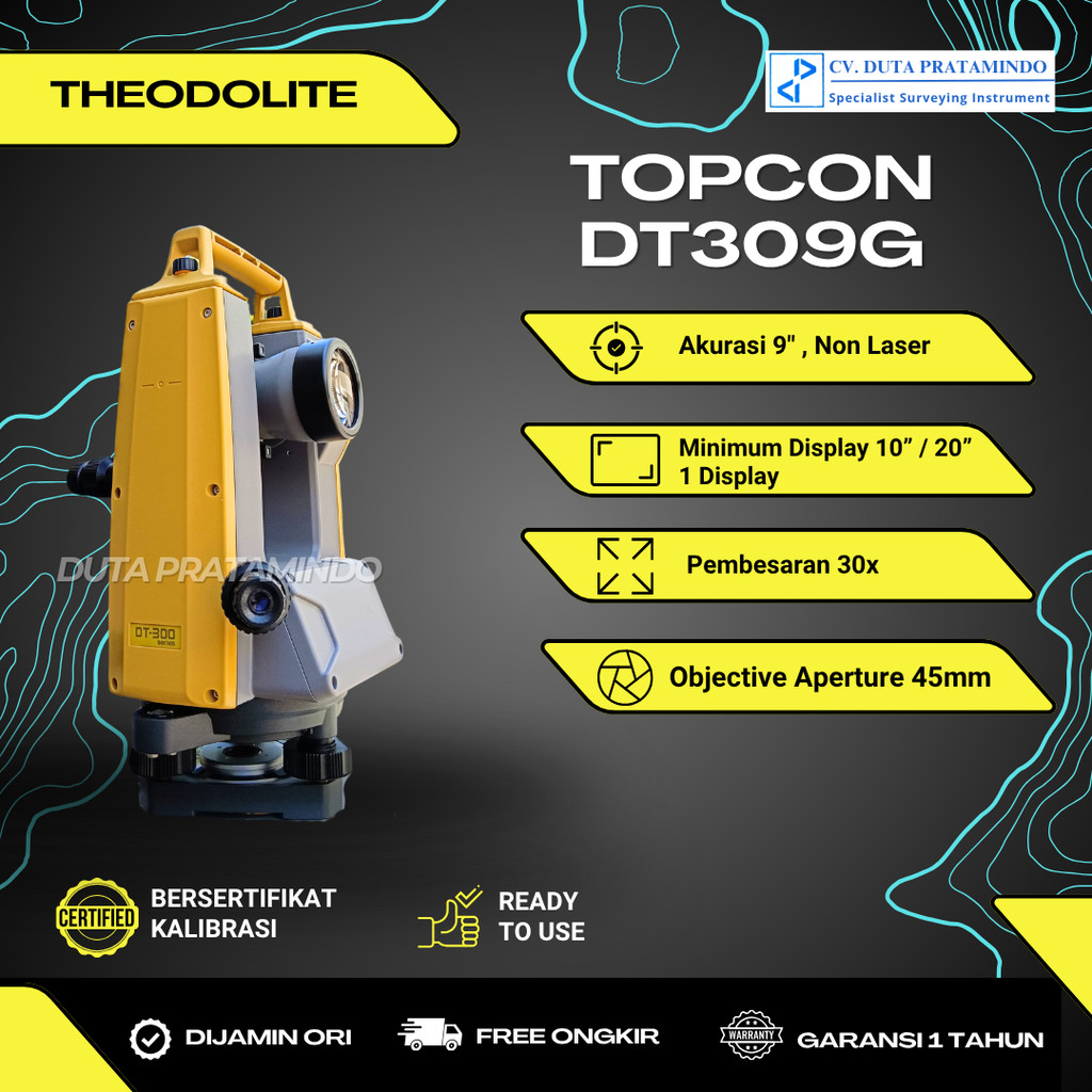 Digital Theodolite TOPCON DT309 / TEODOLIT DT-309 DT 300 Series